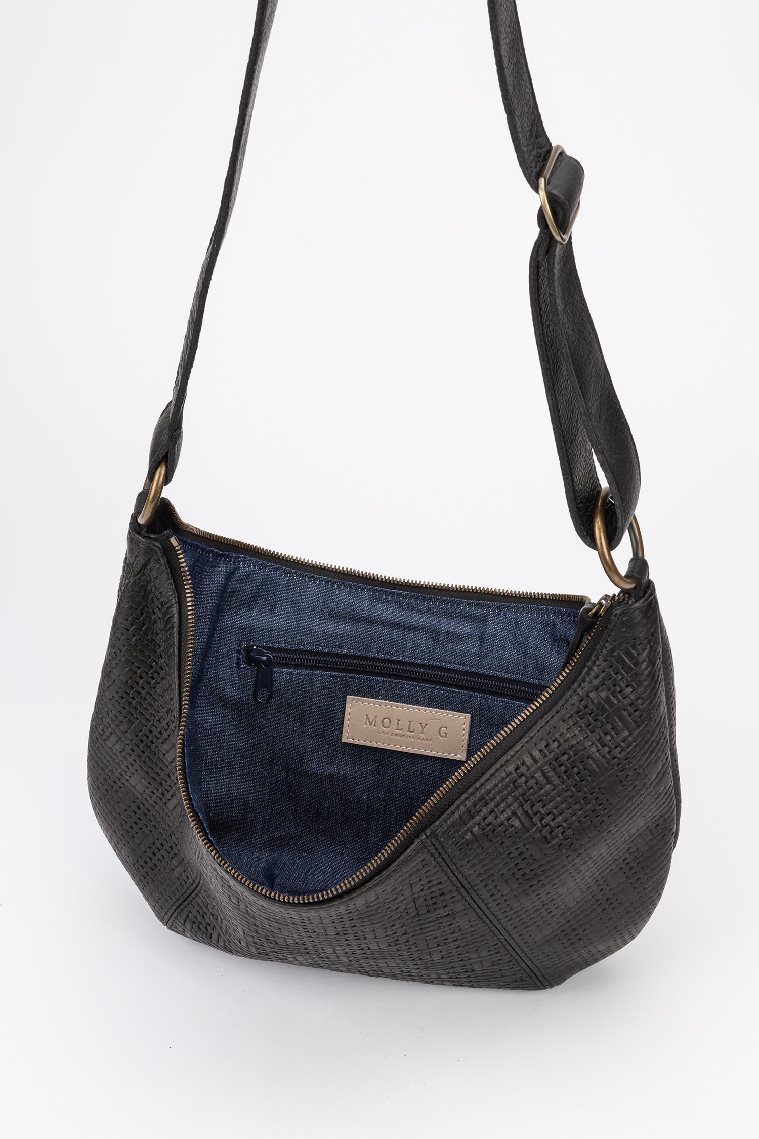 Andi Hobo Crossbody Bag - Vachetta Basketweave